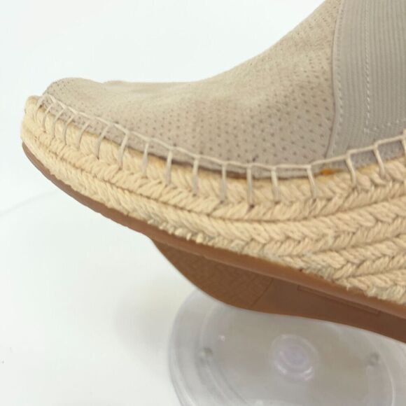 Gentle Souls Women's Colleen Sandals 10 Espadrille Wedge Cross Strap Tan Suede - Picture 11 of 15